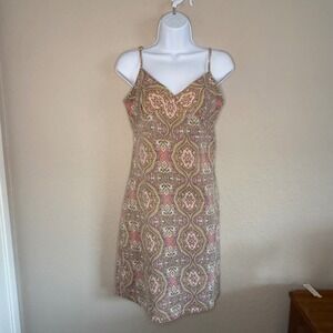 Y2K Forecast Womens 10 Paisley Dress Babydoll Casual‎ Pastel Boho Coquette